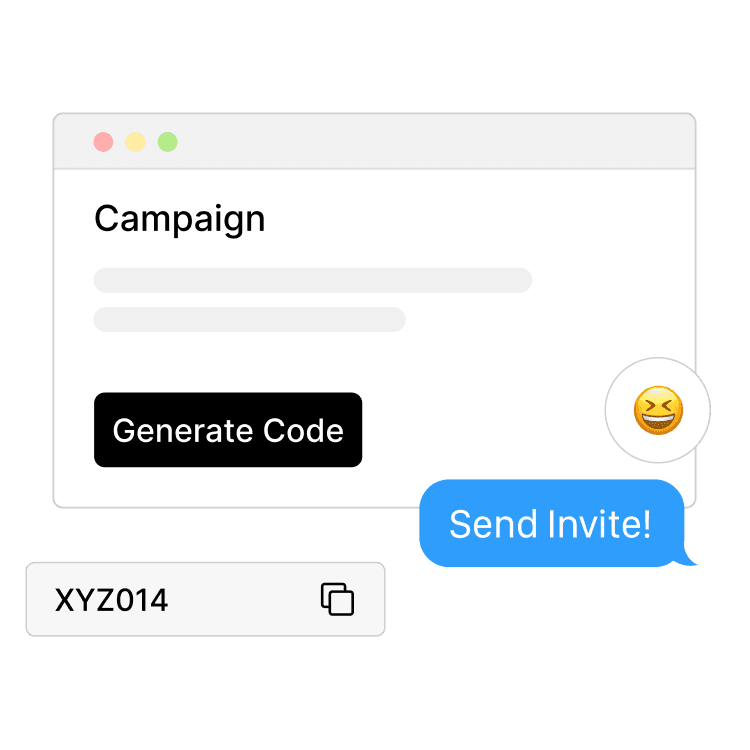 Generate Referral Code & Invite image